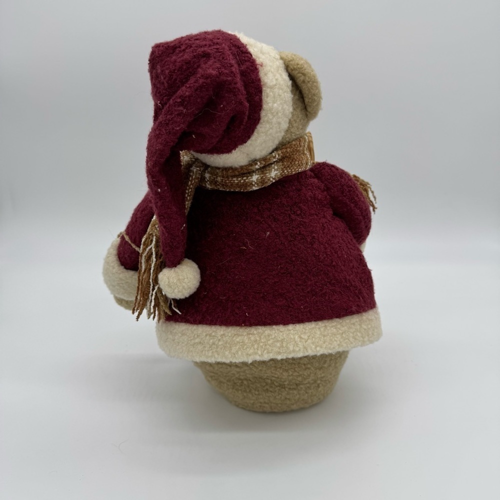 Holiday Teddy Bear with Skis - Red and Cream - Picture 2 of 6